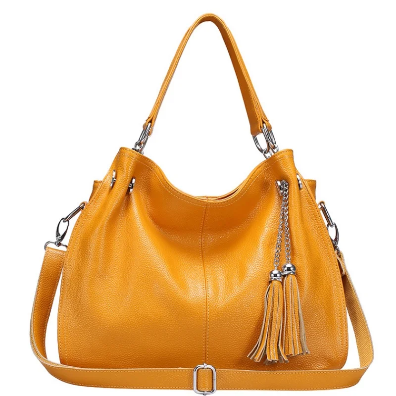 Женская сумка из натуральной коровьей кожи с кисточками|leather handbags|fashion handbaghandbags