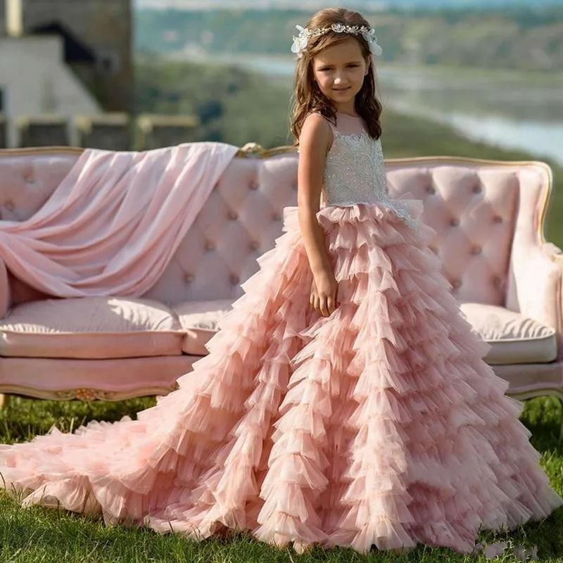 2019-pink-sleeveless-lace-appliques-ruffles-skirt-ballgown-flower-girls-dresses-long-train-girls-birthday-party-dress (1)