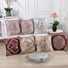 

Floral Pillow Case European Thickened Rope Side Decorative Pillowcases
