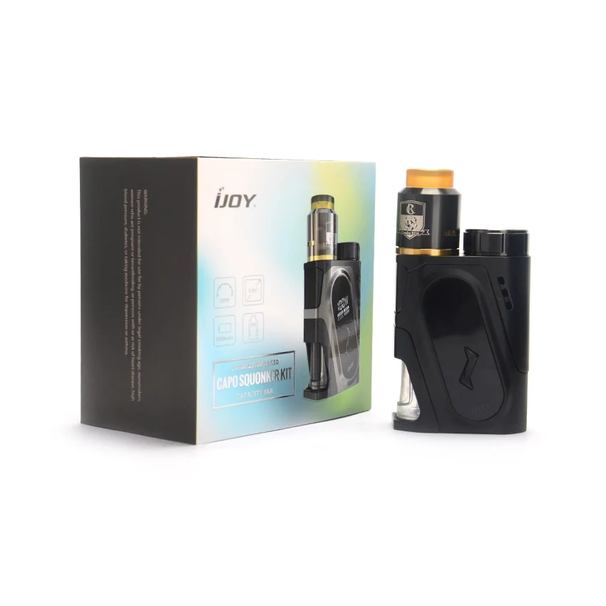Оригинальный Ijoy CAPO Squonk комплект с 20700 батареей 3000 мАч 9 мл бутылка IJOY SQUONK коробка
