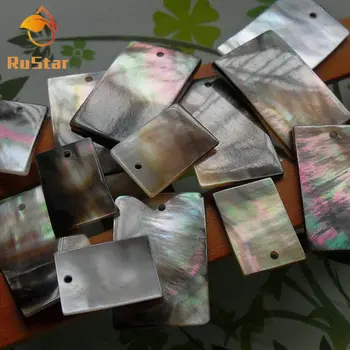 

100pcs/lot Natural Black Rectangle Mother of Pearl shell for DIY Jewelry Rectangle MOP Pearl shell For Earrings