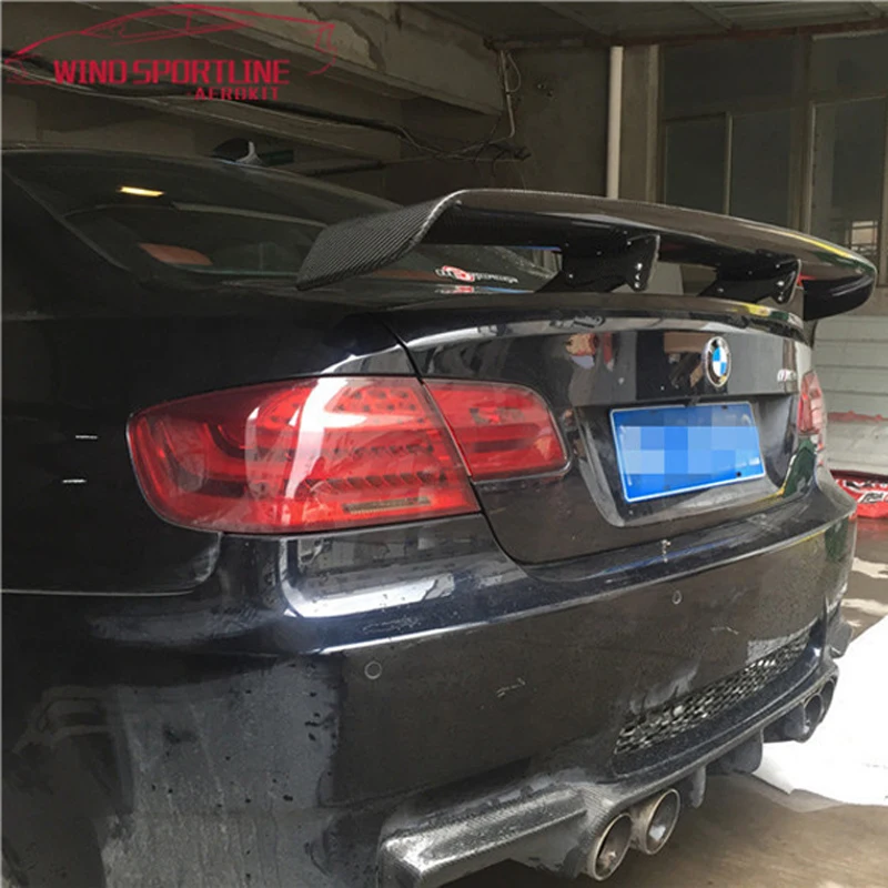 Для BWM F30 F80 E90 E92 E46 F82 M3 M4 318i 320i 325i 330i GTS Стиль углеродного волокна универсальный спойлер заднего крыла