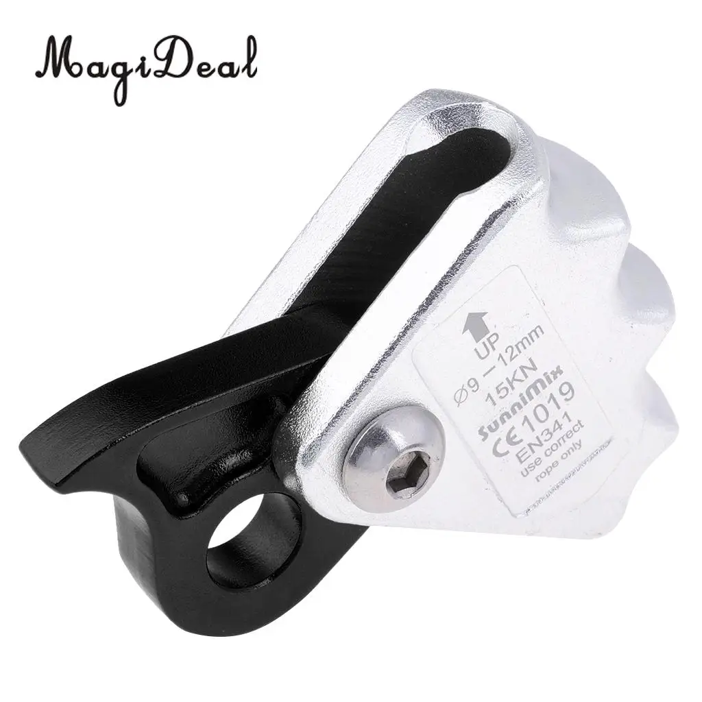 Rock Climbing Grab Fall Arrest Rope Grab Clamp Ascender For 9mm-12mm Rope