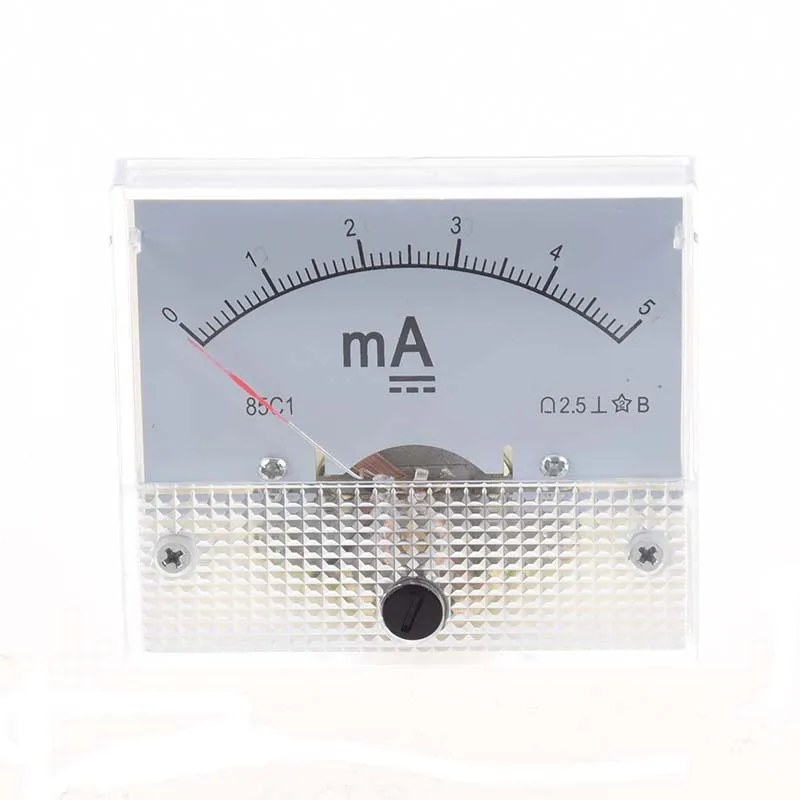 

Class 2.5 Accuracy DC 0-5mA Analog Panel Meter Amperemeter