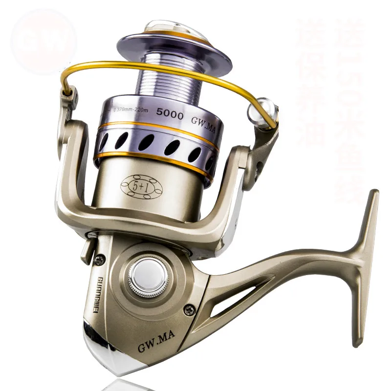  Durable Spinning Wheel Full Metal Spool Distant Reel Carp Fishing Gear Fishing Reel Coil 1000-7000 