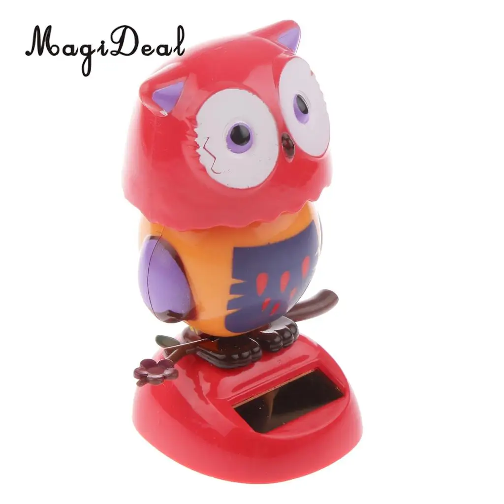 MagiDeal Cute Solar Powered Bobble Head   Owl for Kids Toy Car Pub Club Baby Room Garden Classroom Ornament Novelty Gift