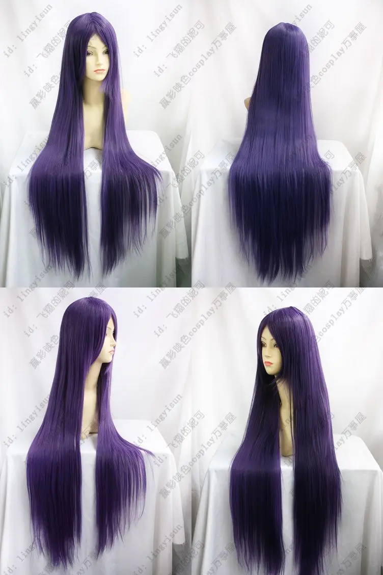 

New Long Dark Purple Cosplay Straight Wig 100cm