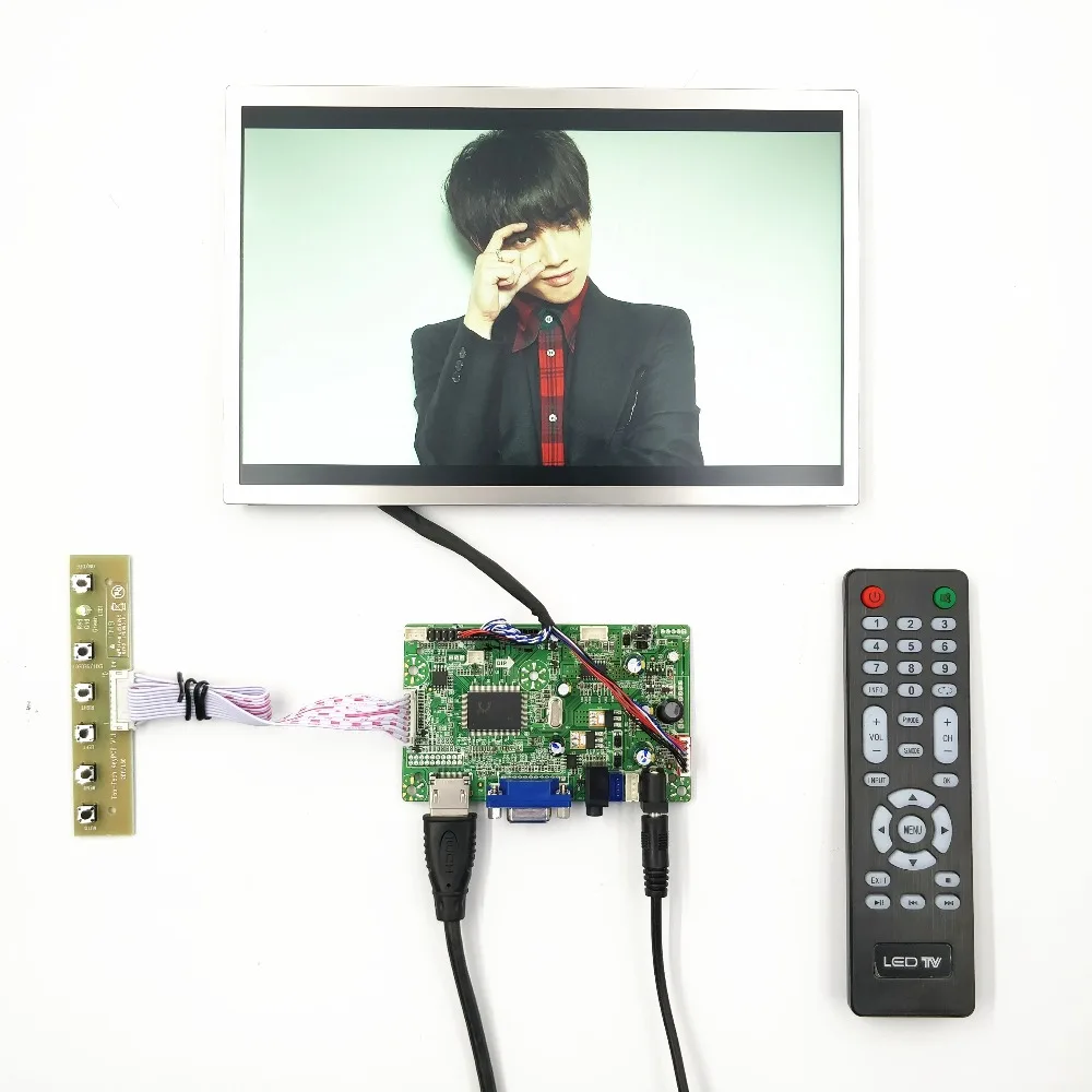 

Плата контроллера ЖК-дисплея с поддержкой VGA + аудио + ЖК-панель 10,1 дюймов с 1280*800500 cd + кабель LVDS + клавиатура OSD с кабелем