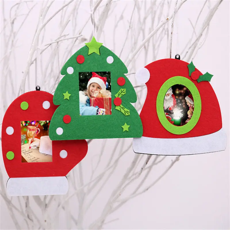2019Creative New Brand New Non woven Christmas Photo Frame Picture Holder Frame Xmas Tree