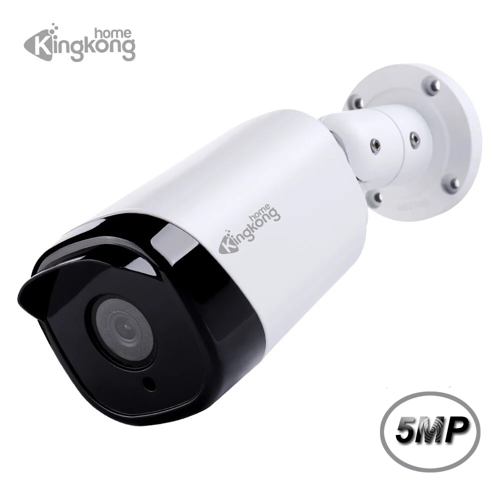 

Kingkonghom 5MP 2.8mm Lens POE IP Camera 1080P ONVIF Network Security Camera CCTV P2P Motion Detection Waterproof Outdoor IP Cam