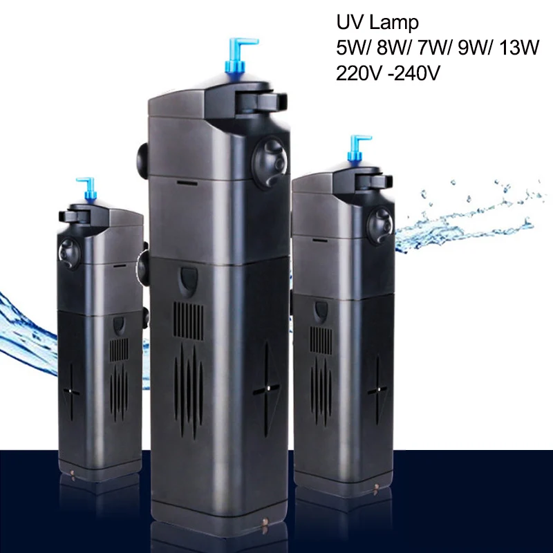 220V 58913W Fish Tank Aquarium UV Sterilization Filter Pump Water Circulating UV Sterilizer Aquarium Accessories uv Lamp (4)