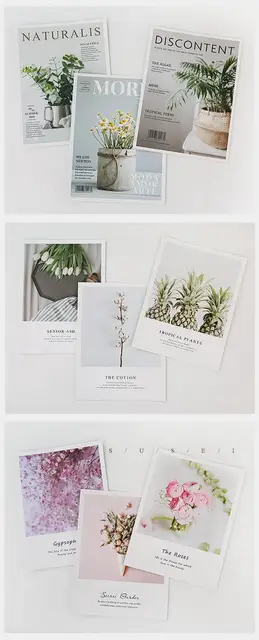 9pcs Paper Card Kits Magazine Cardboard INS Photography Background Adornment Shooting Photo Studio Backdrops Props Accessories white