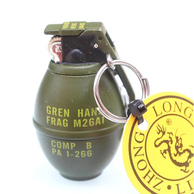 Metal Vert Armee Militaire M26a1 Frag Grenade Grenades Fumee Bombe Modele Allume Cigare Avec Porte Cles Aliexpress