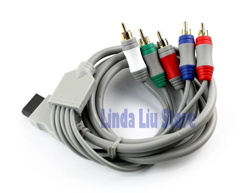 ChengChengDianWan 1 8 м 6 футов 1080P Компонентный кабель HDTV Аудио Видео AV 5RCA для Nintendo Wii