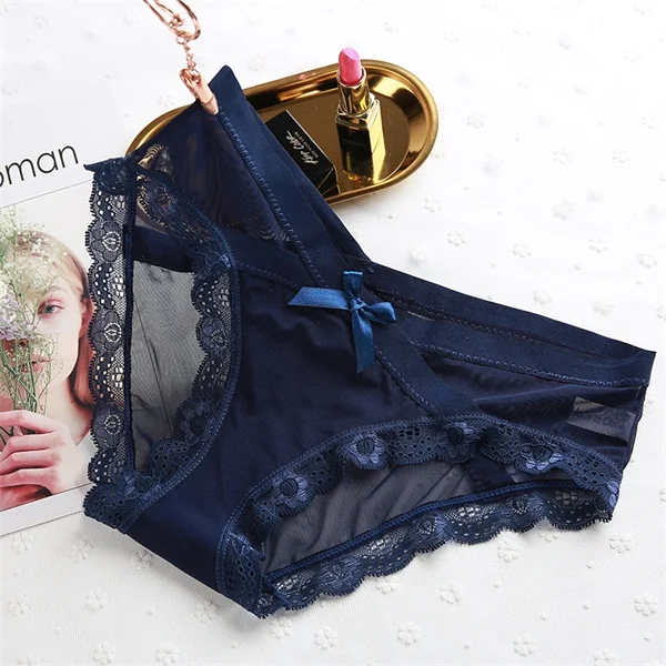 European Delicate Lace Floral Sexy Panties Sex String Women Hollow Out