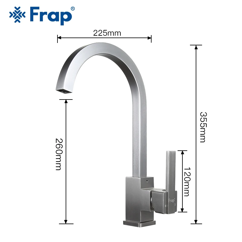FRAP Kitchen Faucet space aluminum kitchen mixer faucet sink taps saving water deck mounted cold and hot water faucets          