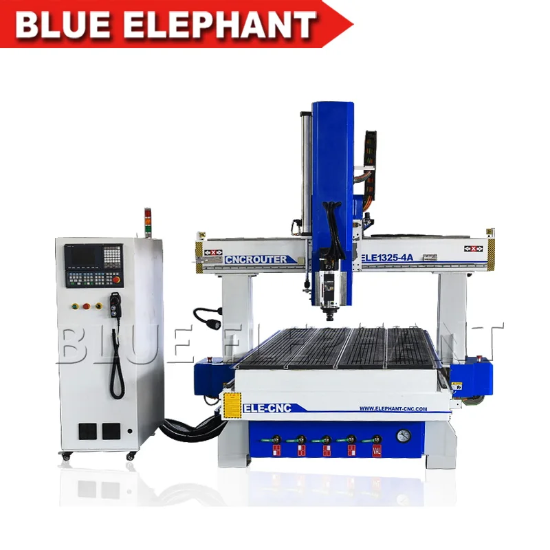 

Big size Blue Elephant 4 axis ATC machine soft metal cabinets solid wood/ tables atc cnc router