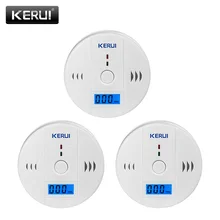 KERUI 3 шт. окиси углерода ЖК-дисплей Photoelectric независимых отравления угарным газом Предупреждение сигнализацией угарного газа Сенсор детекторы
