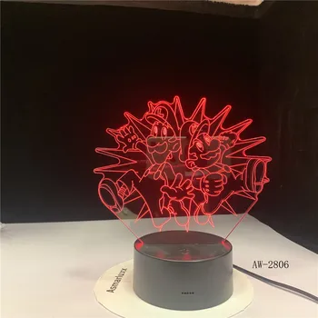 

3D Lamp Super Mario Bros Luigi Toad Dragon USB Acrylic Super Gift for Children Sleep Lamp Nursery Light Desk Table Light AW-2806