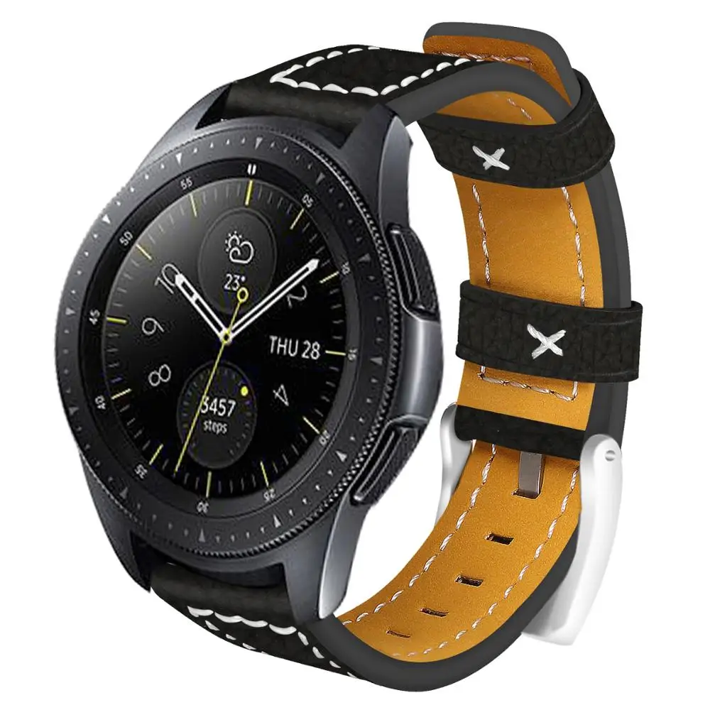 Сменный ремешок из натуральной кожи для часов Samsung Galaxy watch 42 мм 46 Gear Sport SM R600/ S2