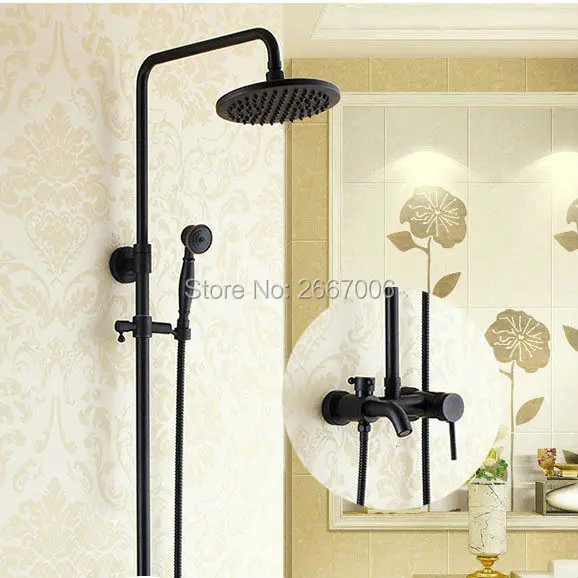 Free shipping Hotel Bathroom Shower Set Wall Mounted Copper Bath Faucet