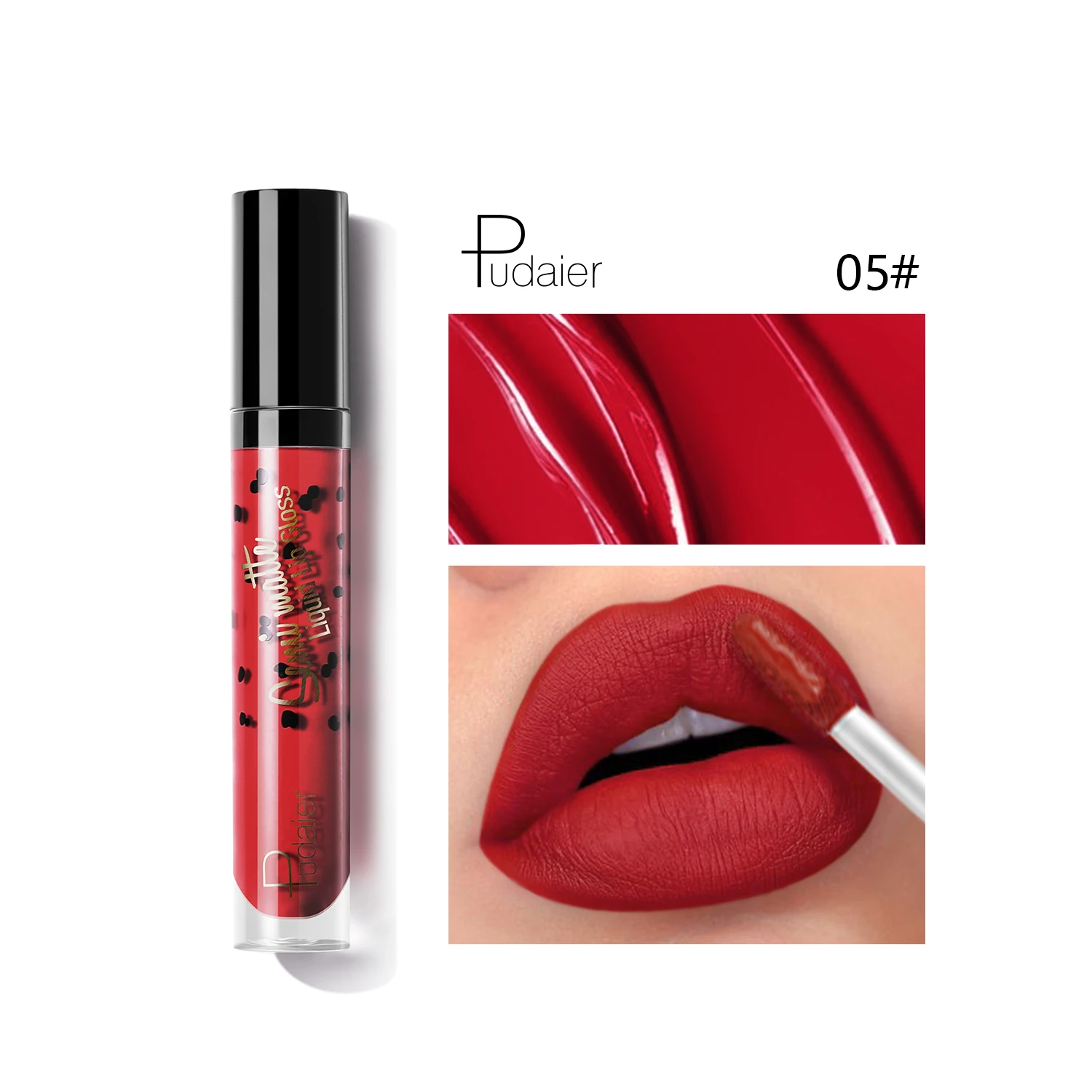 Pudaier 12 Colors Lip Gloss Liquid Lipstick Long Lasting Moisturizing No Fading Matte Velvet Lip Glaze Makeup for Beauty TSLM1 - Цвет: 05