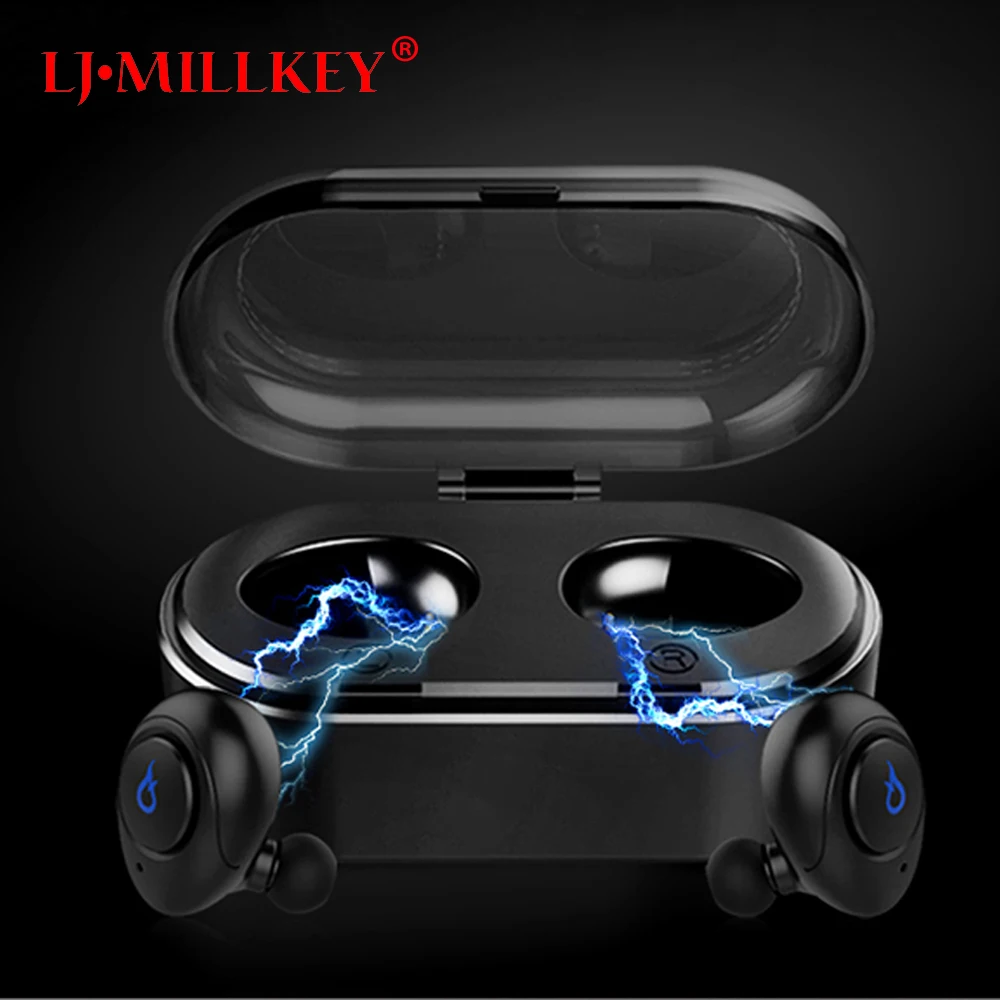 

Bluetooth Earphone Charging Case Mini Wireless Inear Earpieces Handsfree TWS Bluetooth Earbuds True Wireless Stereo YZ143