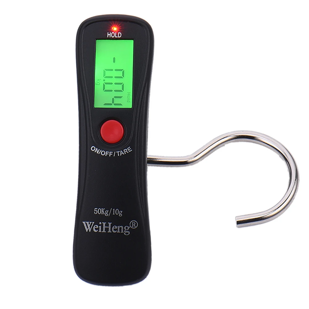 

Useful Portable 50Kg LCD Display Digital Hanging Scales Electronic Weight Fishing Hook Scale Black Kitchen Scales