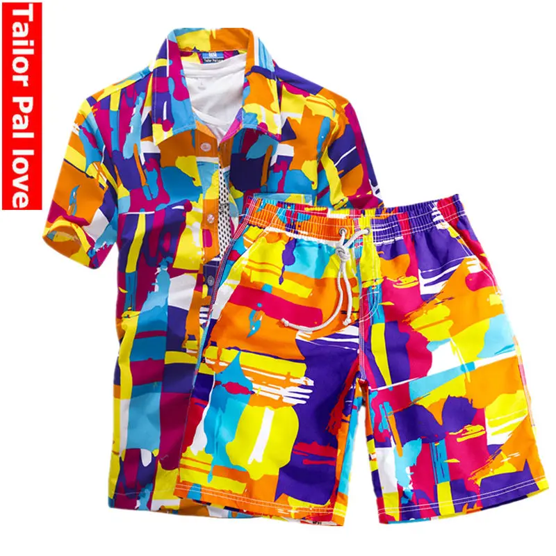 

Mens Board Shorts & Shirt Summer Beach Shorts Bermuda Swimming Surf Boardshorts Quick Dry Swimwear Sport Suit zwembroek heren