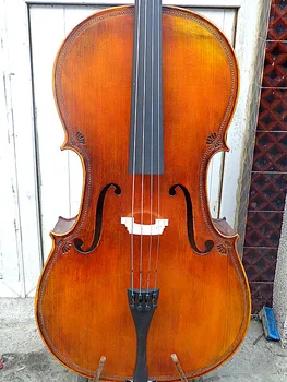 

Cello 4/4 size full hand made with flower on back