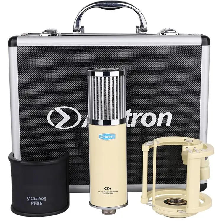 

Alctron CK6 high-performance condenser microphone with 34mm large gold diaphragm for webcast karaoke radio recording microphone