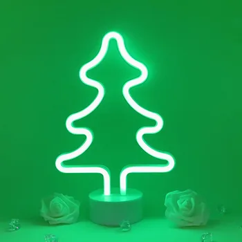 

TONGER Neon Lamp Holiday Light LED Neon Light AA Battery Power Lamp Home Decorate Luminary Bedside Christmas Tree Lighting
