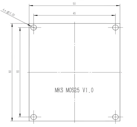 Детали 3D-принтера нагревательный контроллер МКС MOS25 V1.0 для теплового шприца экструдер МОП Модуль Поддержка большой ток 25А