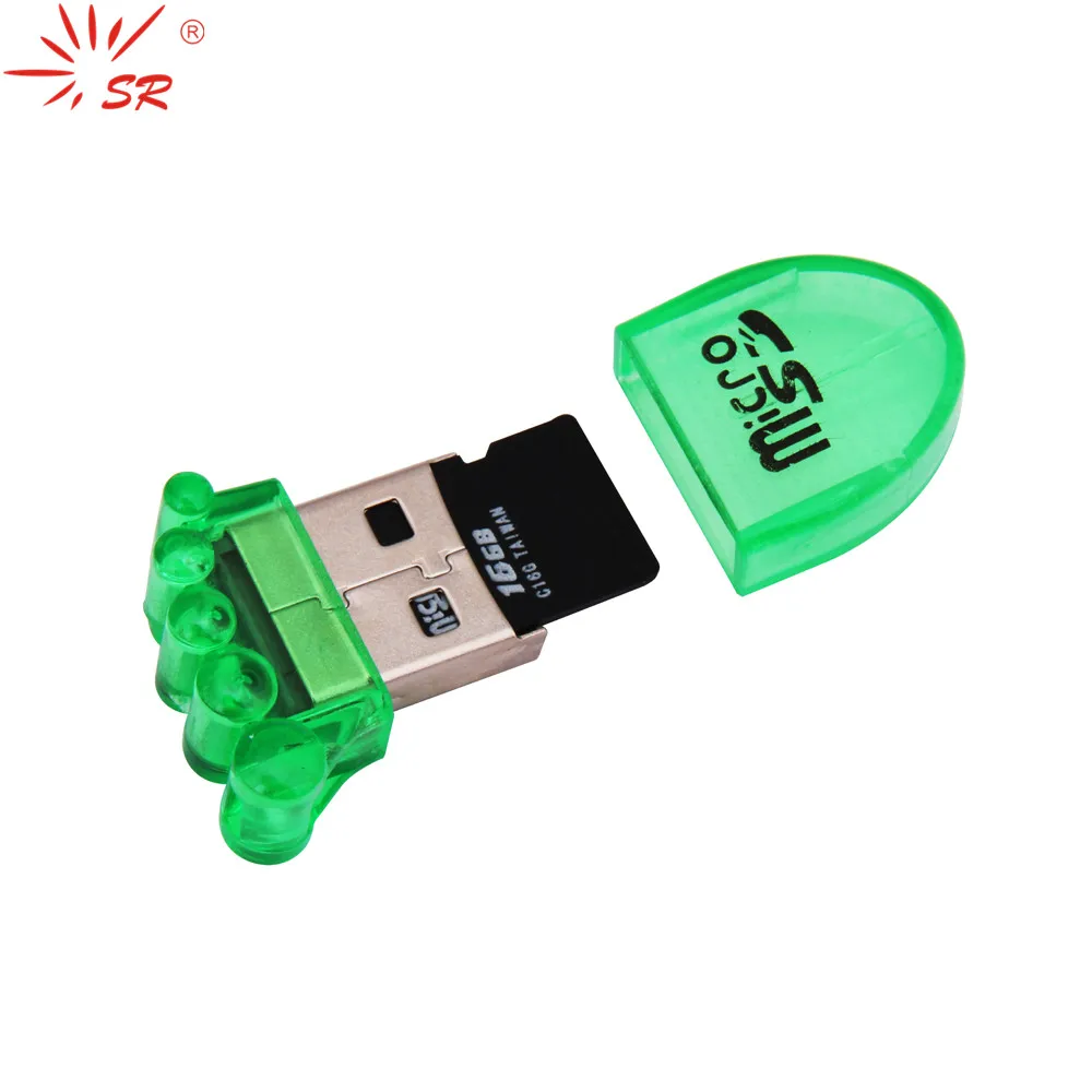 SR USB Card Reader Творческий Средства ухода за кожей стоп T-Flash карты памяти MicroSD карты адаптера до 64 ГБ