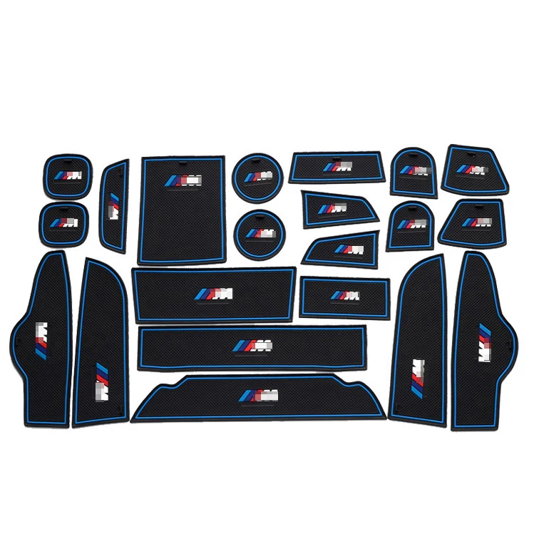 

Non-Slip Cup Mat For BMW X3 Rubber Interior Car Door Armrest Storage Panel Mat Cup Holder Slot Pad Cover Sticker
