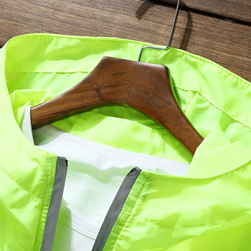Oversize Men Windproof Cycling Jackets Male Male's Zip Thin Coat 2018 Autumn Sport Outdoor Hooded Waterproof Jackets Sportwear