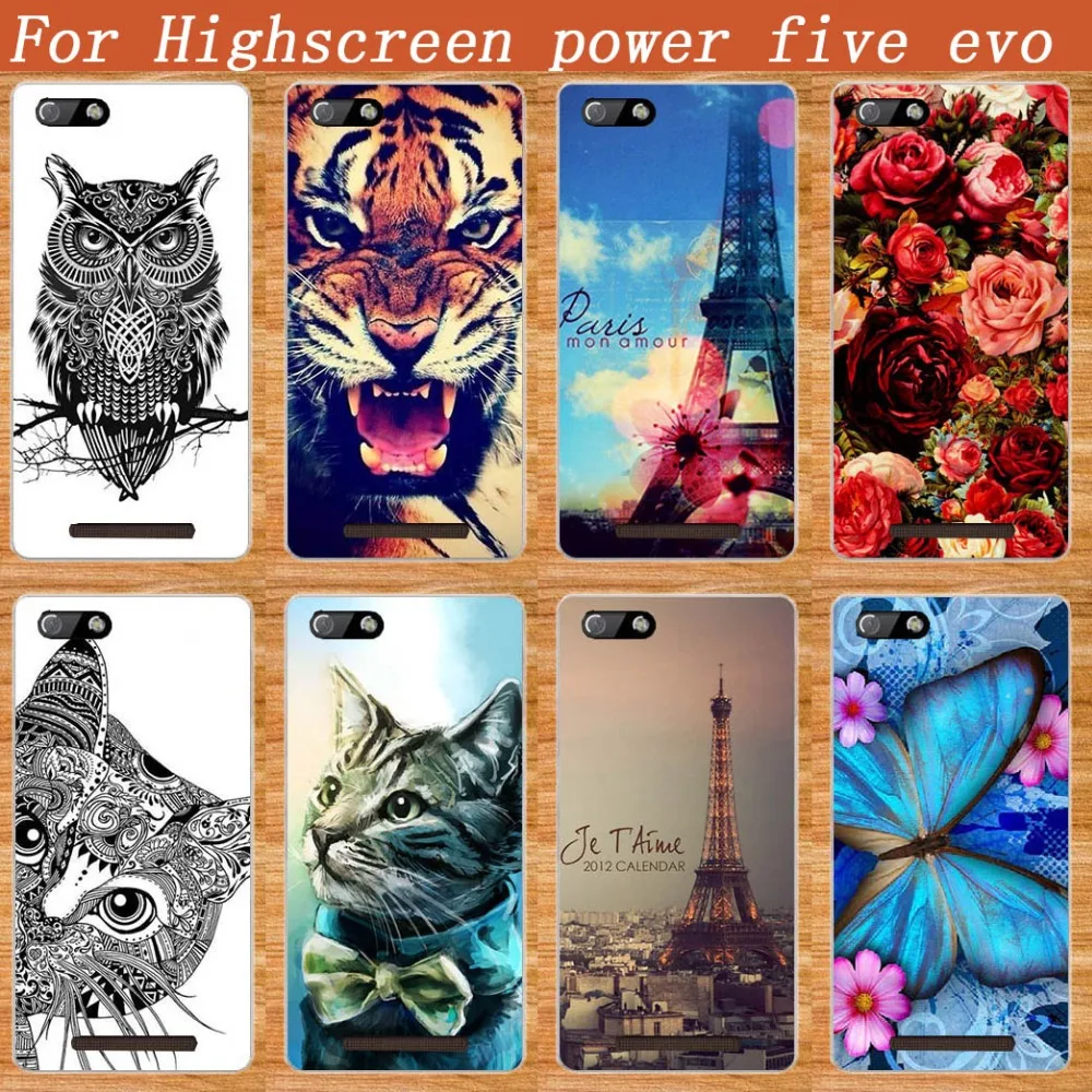 

Luxury Soft TPU Cover For Highscreen POWER Five EVO Popular Case Painting Patterns Cover FOR Highscreen Power Five Evo tpu Case