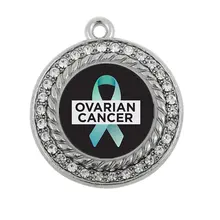 Показать вашу поддержку и помочь рака яичников площадь Шарм антикварные серебряные позолоченные украшения