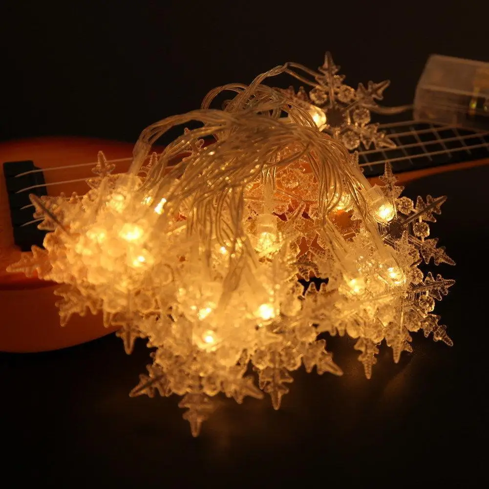 Зонд Блестящий 20 светодиодный в форме снега светодиодный праздничный светильник 2 м рождественское свадебное украшение Занавес светильник s уличный светильник