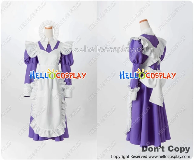 Suzumiya Haruhi Cosplay Mikuru Asahina Purple Maid Dress Costume H008