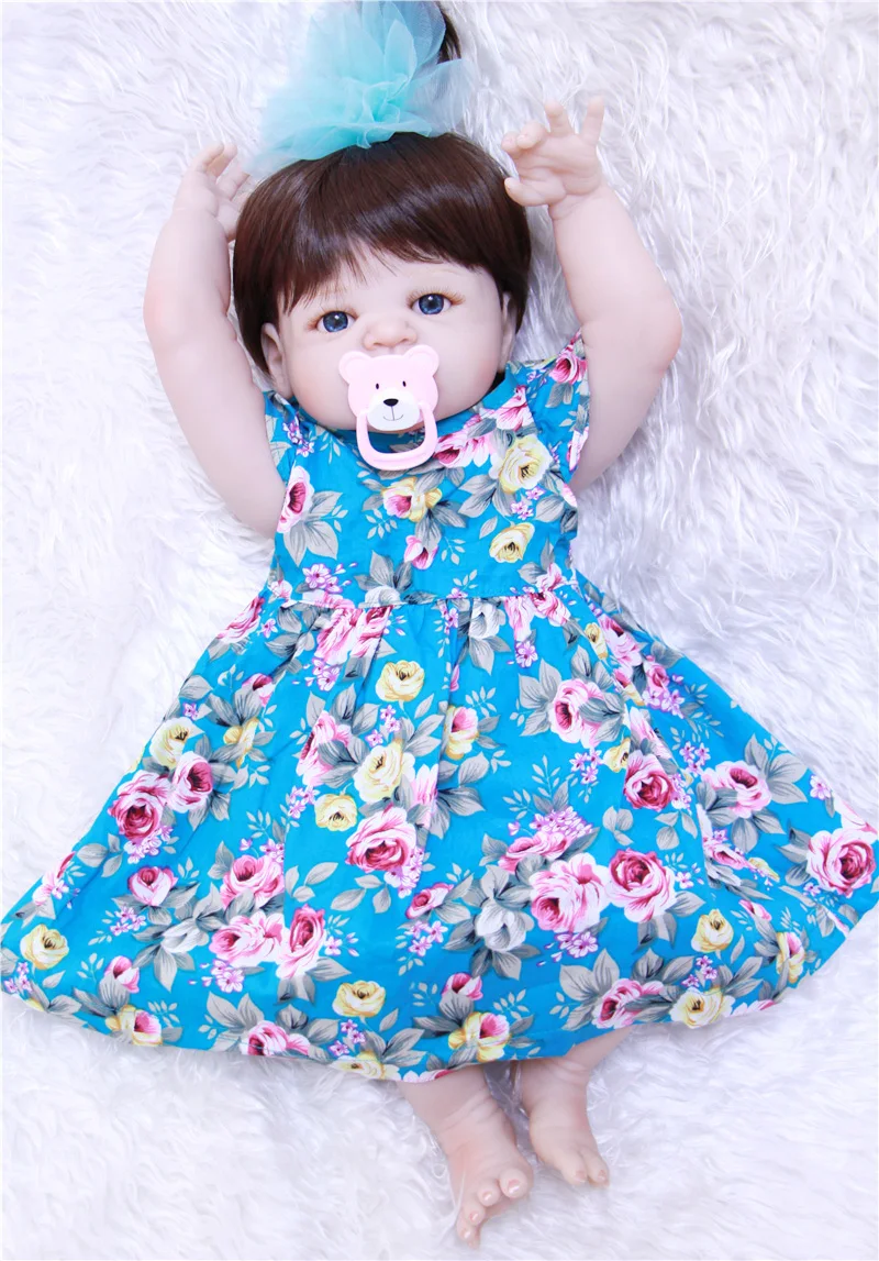 

NPK 23" Soft Silicone Doll Reborn Alive Dolls Lifelike VICTORIA girl Real Reborn Boy Toys For Children Birthday Gift bebe dolls