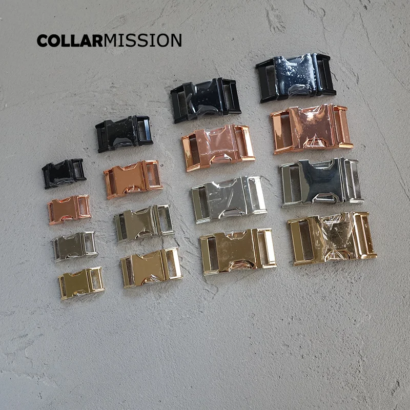 

Plated buckle 15mm quick release buckle 30mm customized 25mm dog collar paracord diy accessory 15mm personal security lock