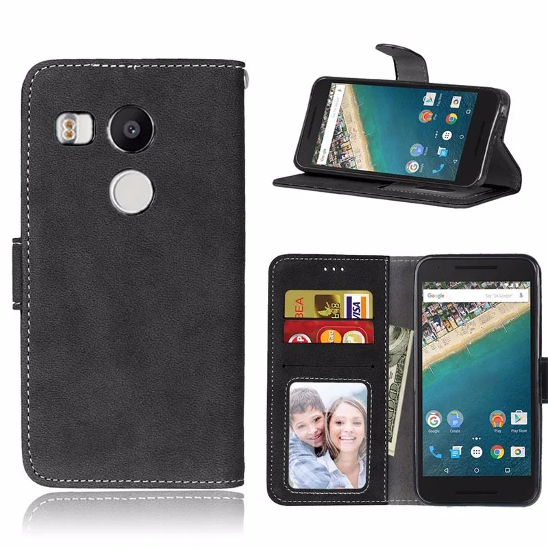 For LG Nexus 5X Case Retro Wallet PU Leather Back Cover Phone Case For LG Nexus 5X H791 H798 H790 Case Flip Protective Bag Skin (2)