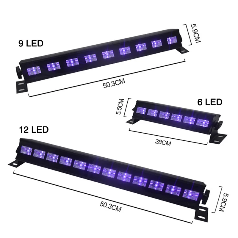 Фиолетовый светодиодный Par черный светильник УФ диско ди-джей светильник этапа лазерный светильник 6/9/12 светодиодный бар для вечерние Клубные Хэллоуин Рождество прожекторы лампы