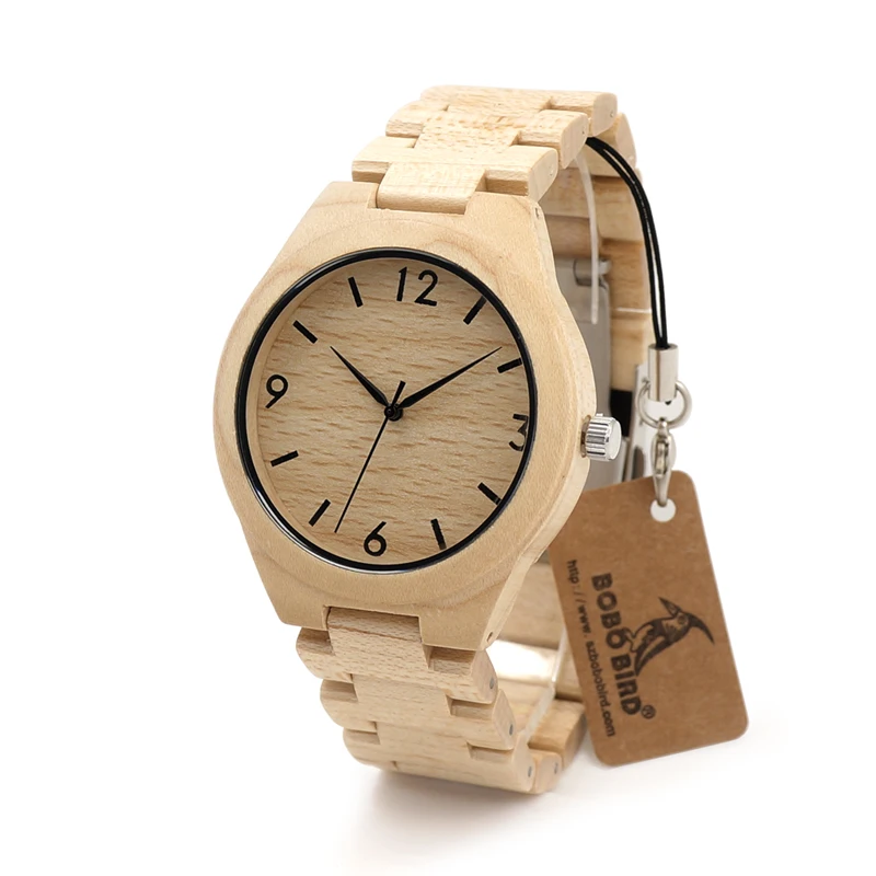 BOBO BIRD Game of Thrones Design Mens Watches Top Brand Luxury Wooden Watches Maple Wood Band Quartz Watch