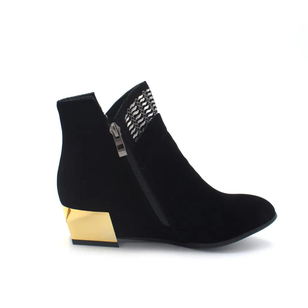 US $37.92 25% OFF|ENMAYLA Herbst Keile Heels Stiefeletten für Frauen Spitz Strass Perlen Schuhe Frau Mode Med Heels Stiefel Schwarz Rot in US $37.92 25% OFF|ENMAYLA Herbst Keile Heels Stiefeletten für Frauen Spitz Strass Perlen Schuhe Frau Mode Med Heels Stiefel Schwarz Rot in
