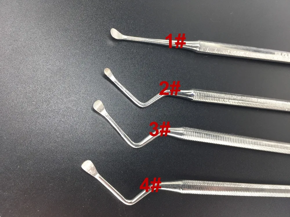 Стоматологический экскаватор восстановительные инструменты для имплантации ложка стоматолога инструмент из нержавеющей стали двойные концы длинная ручка