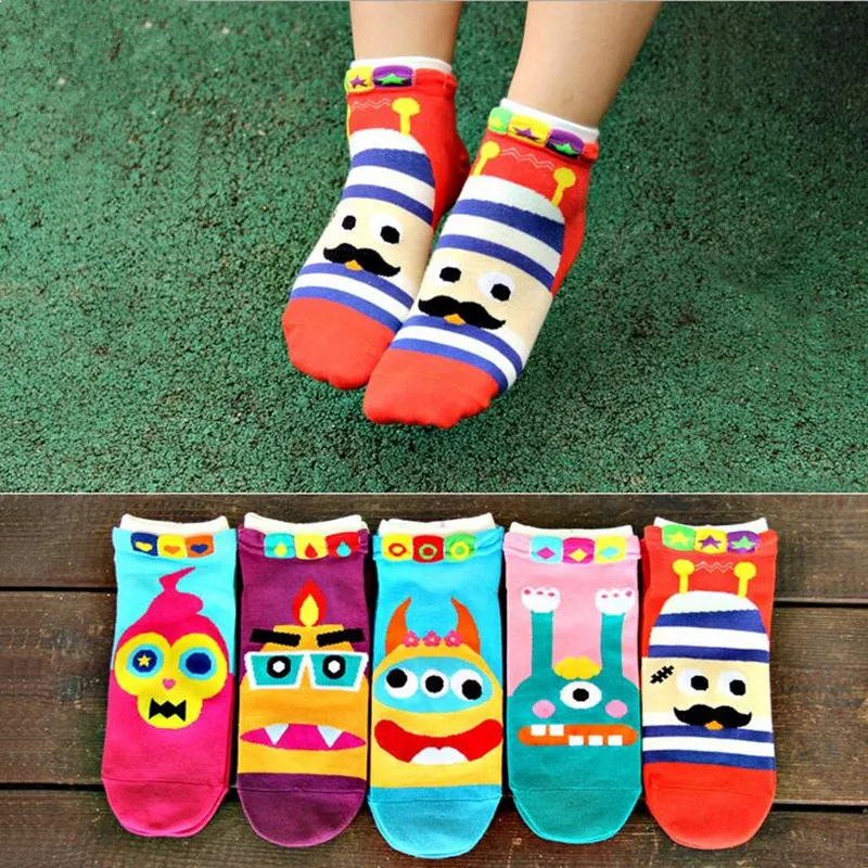 1 pair New Arrival cartoon women girl socks Women Cotton Sweet Ship