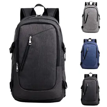 

2019 Hot Fashion Men Large Outdoor Travel School Student USB Port Shoulder Bag Backpack