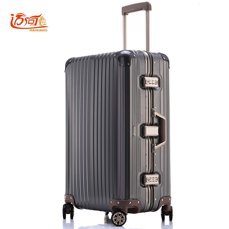 100% fully Aluminum-magnesium alloy travel suitcase 20/25 inch ladies luggage suitcase man crash proof trolley